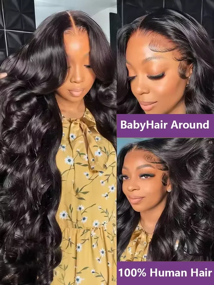 360 Full Body Wave 13x6 HD Lace Front Human Hair Wig 40 46 Inch Brazilian 13x4 Hd Lace Frontal Wigs For Women High 250% Density
