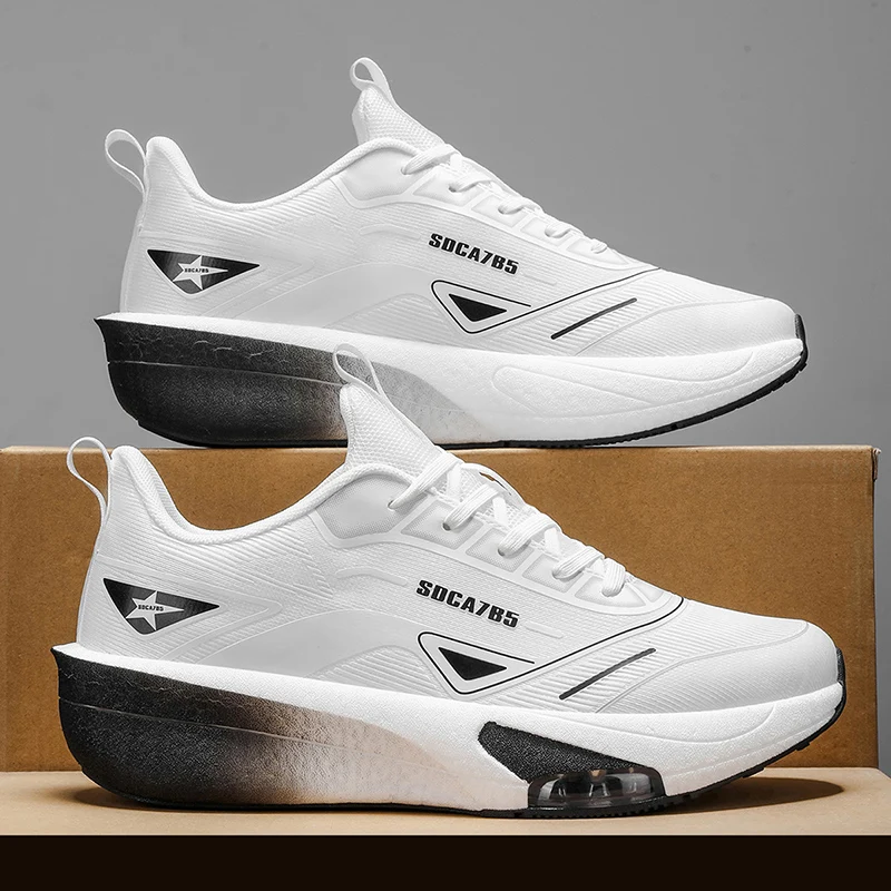 Men's Casual Sports Shoes, Ultra-Light Casual Sneakers, Men's Thick-Soled Shock-Absorbing Student Running Shoes - Plus Size Tennis Casual Walking Fitness Hiking Shoes - Perfect Sneakers for Outdoor Adventures, Ideal Choice for Sports Enthusiasts, Available in Multiple Colors