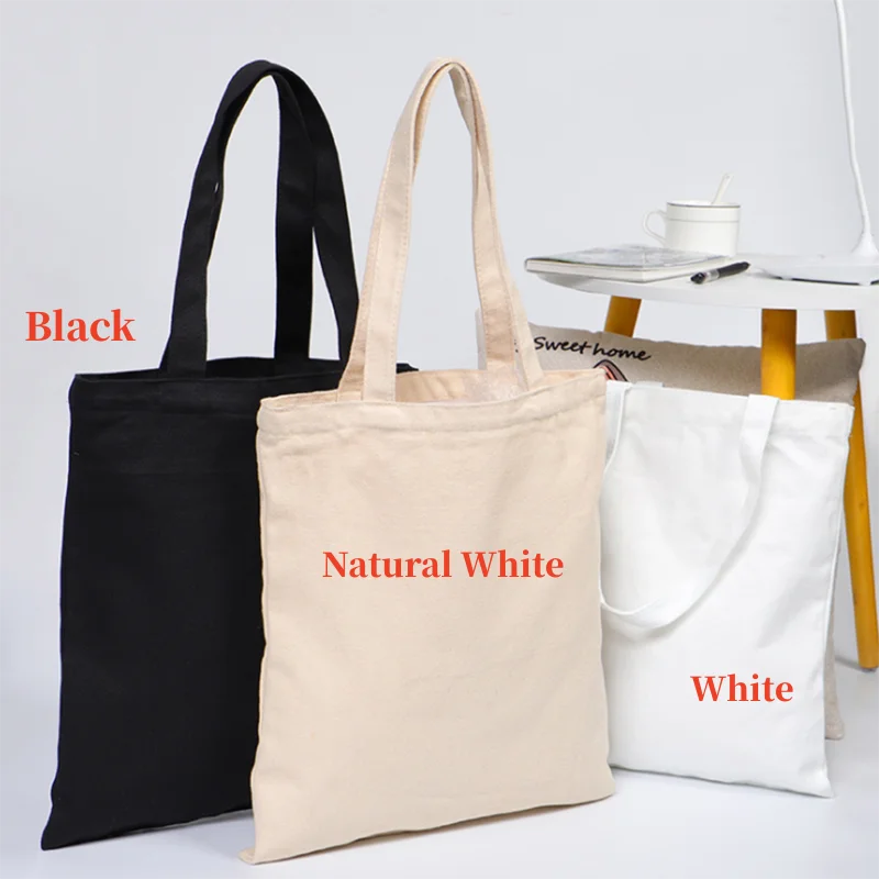 Hot Sale Wholesale 100pcs/lot Eco Friendly Cotton Shopping Canvas Tote Bag with Custom Printed Logo 6