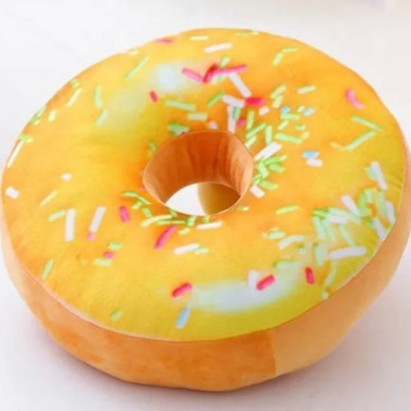 Simulation 3D Sweet Donut Pillow Creative Plush Toy Office Sofa Waist Pillow Seat Cushion Sleeping Pillow Student Napping 4