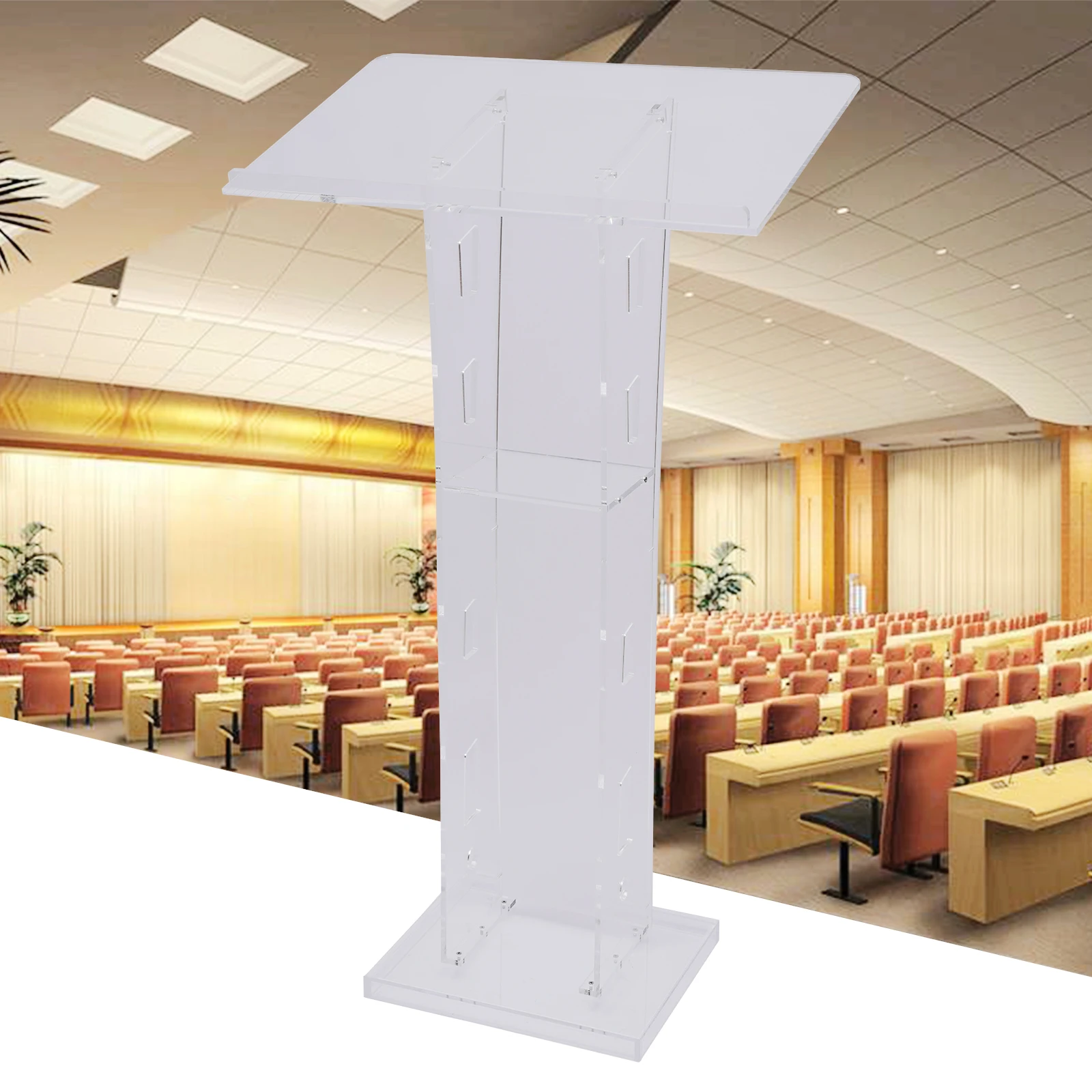 Acrylic Clear Lectern Stand Plexiglass Podium Churches Pulpits Office Podium