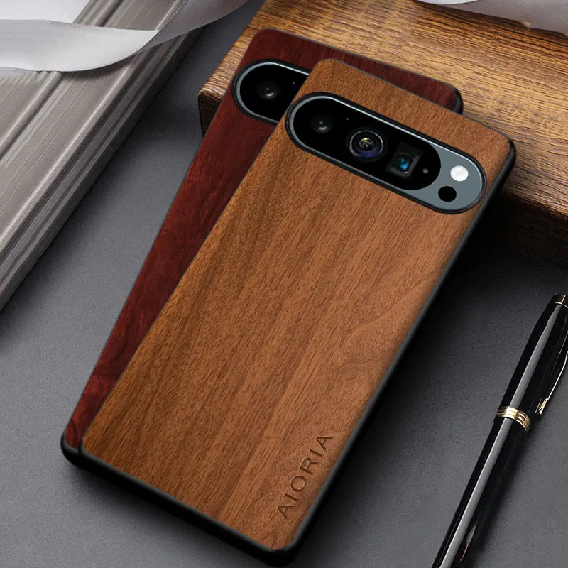 Durable Wooden Pattern Leather Phone Case Cover