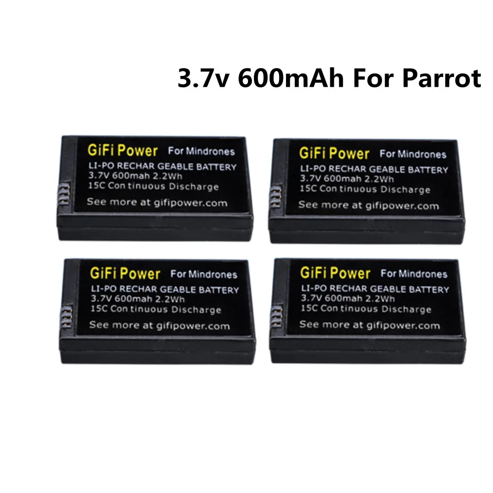 3.7V 600Mah Sostituzione Lipo Batteria Droni Di Grande Capacità Batteria Per Pappagallo Mini Droni Mambo Jumping Sumo & Rolling Spider