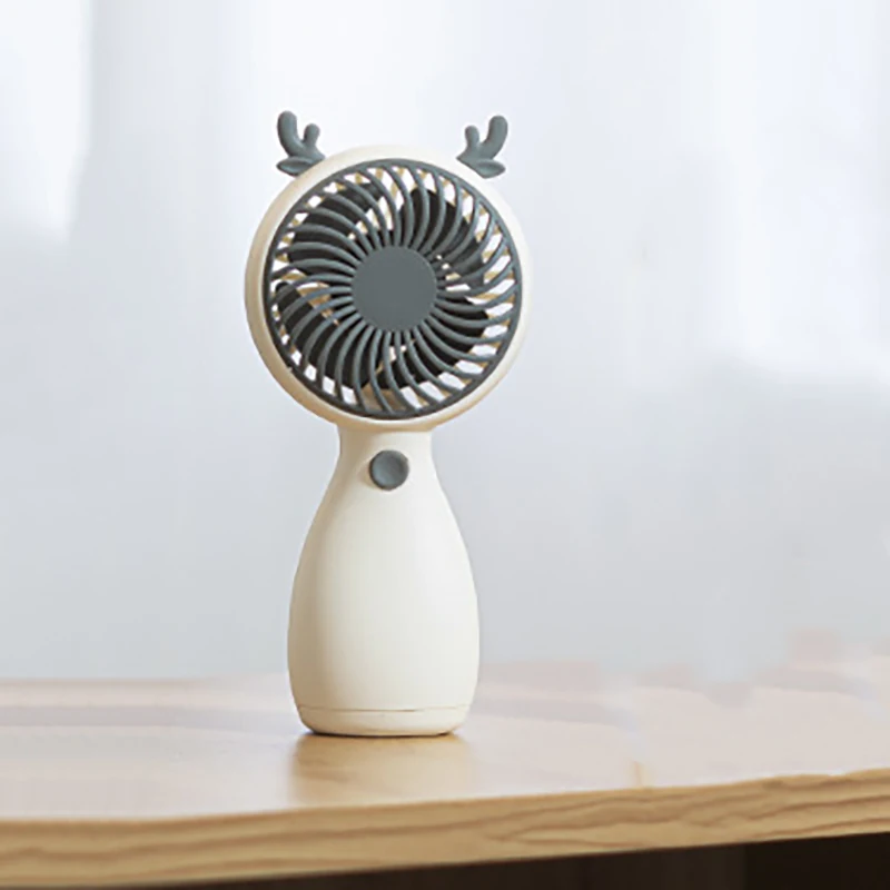 Cute Hand-Held Fan, USB Charging, Portable Wind Power Ultra-Quiet Mini Multi-Function Electric