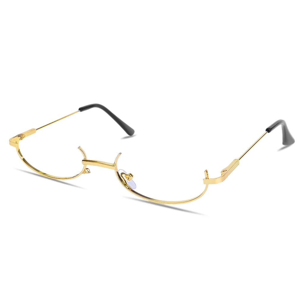 Vintage Chic Metal Half-Frame Eyewear for Cosplay & Party Décor