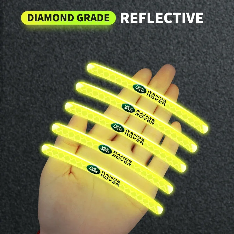 자동차 휠 타이어 림 허브 반사 발광 엠블럼 3D 스티커 (레인지로버, 디스커버리 스포츠 3, 디펜더 110, 프리랜더 2, 이보크 용)