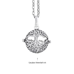 Angel Chime Aromatherapy Necklace with Vintage Locket Design - 70cm Stainless Steel (Life Style Tree)
