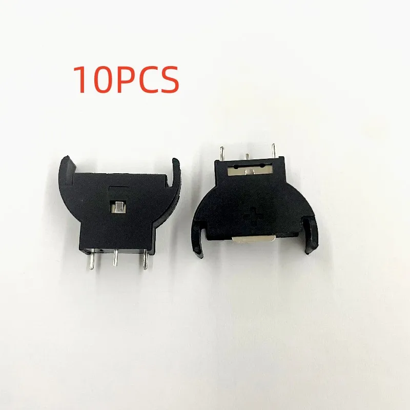 

10 шт., черный пластиковый держатель для батарей CR2032 2032 3V