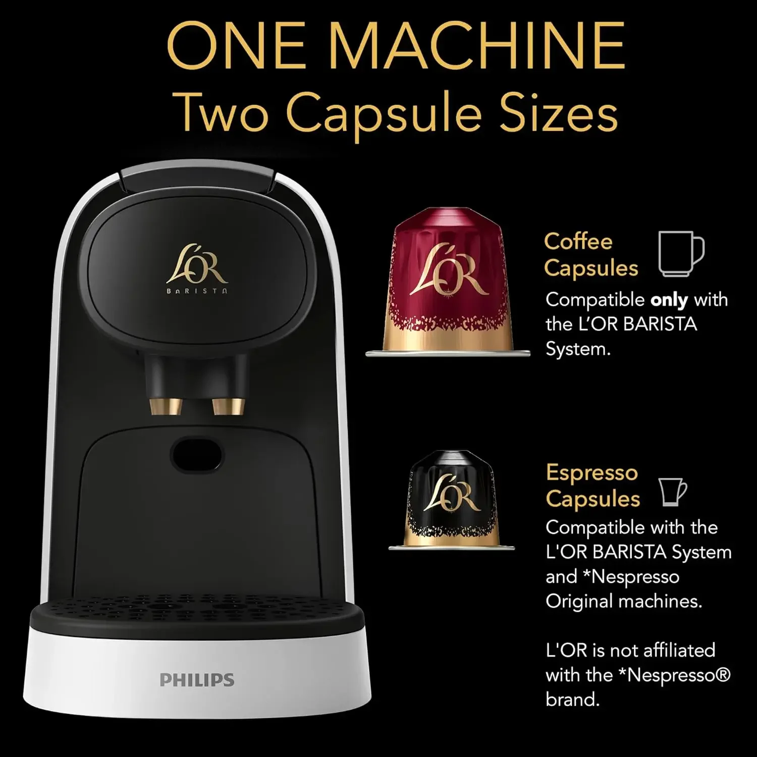 Barista System Coffee and Espresso Machine Combo with Frother, Matte White 3