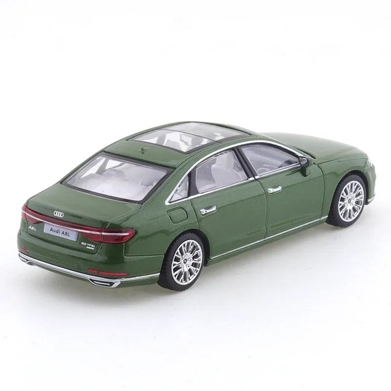 JKM1/64  Audi A8L 2021 A7 Green Vehicle Diecast Automotive Model Ornaments Cas Toys Gift Decorations 5