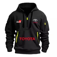 Sweat à capuche demi-zip unisexe Toyota GR Racing Team Printemps-Automne 2026, style streetwear décontracté et sportif 1