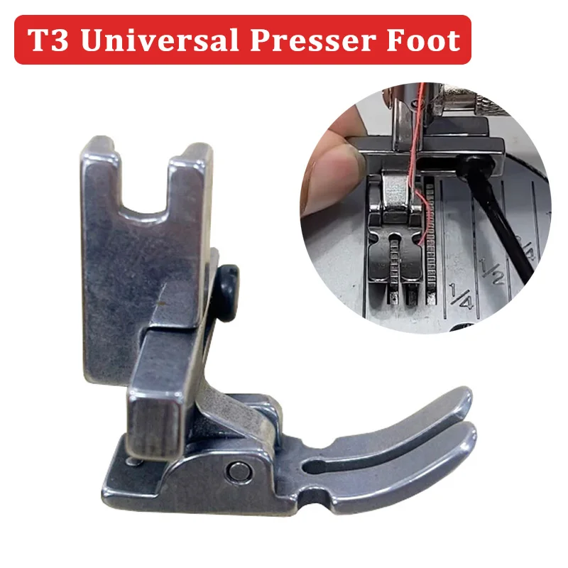 T3 Universal Adjustable Cording/Regular/Zipper Presser Foot for 1 ...