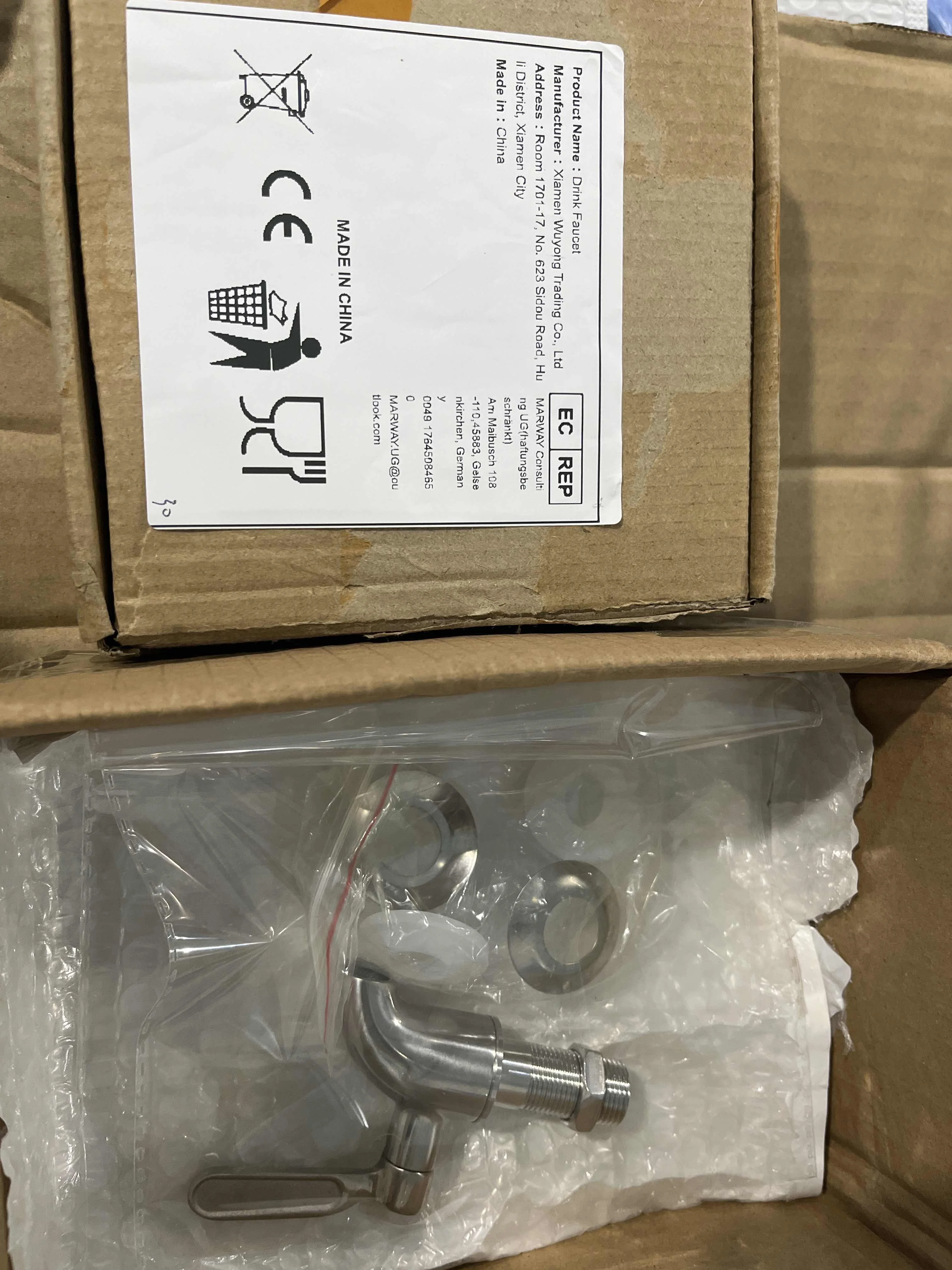 Spigot For Beverage Dispenser Polished Stainless Steel Drink Dispenser Faucet 12mm 16mm Replacement For Water Jar