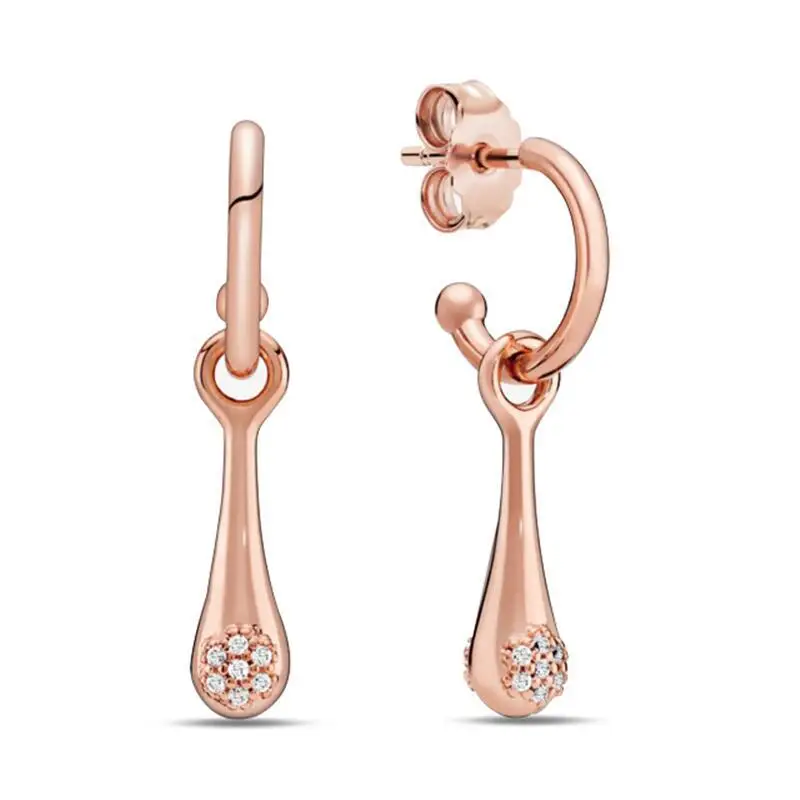The classic 925 silver sparkling Circle Love Drop four-leaf Clover earrings are a fine jewelry accessory gift for women
