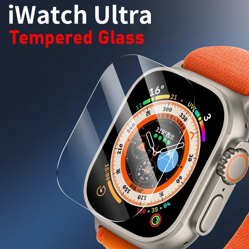 

Tempered Glass for Apple Watch Ultra 49mm Screen Protector Anti-Scratch for Apple Watch 8 Pro 49mm Smartwatch