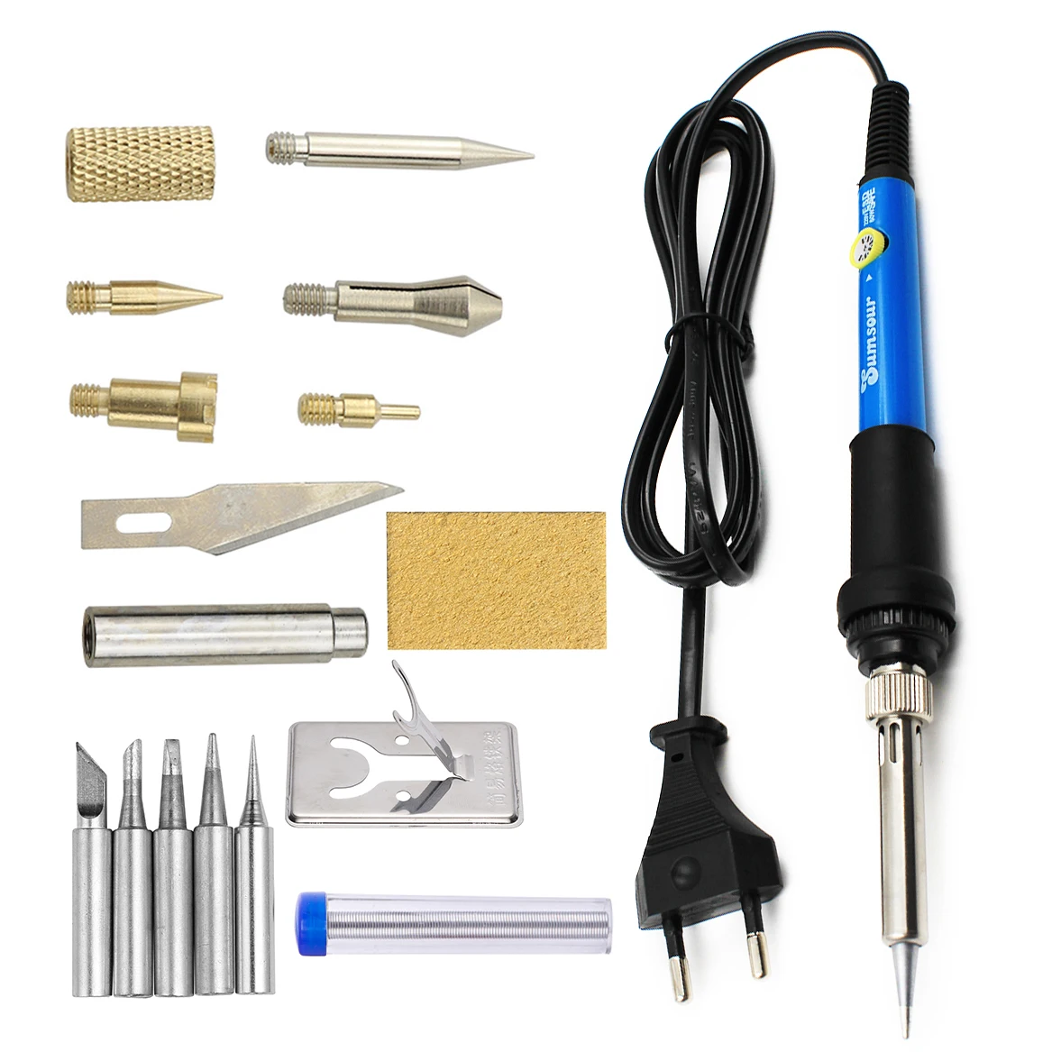 7 in 1 Wood Embossing Burning Carving Pyrography Pen Kit 60W 80W Adjustable Temperature Soldering Iron Hand Operated Tools Set soldering iron kit