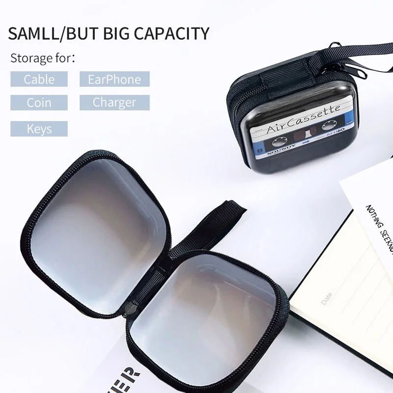 Earphone Storage Bag Hard Case Storage Carrying For Earphone Headphone Accessories Earbuds memory Card USB Cable