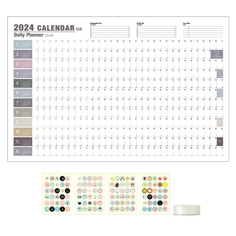 

2024 Calendar Month to View Wall Planner Calendar 2024 Monthly Calendar Planner Y3ND