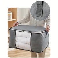 3PCS Clothing Storage Bag, 57l/15gal, With Transparent Window, Reinforced Handle, Suitable For Clothing Organization 2