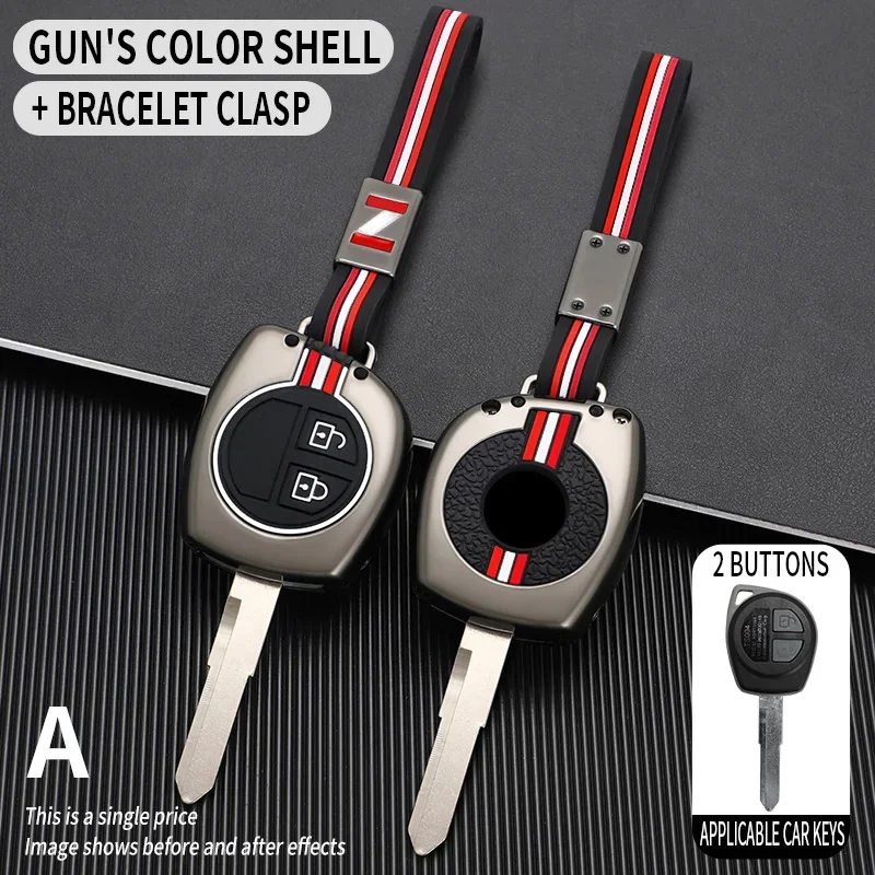 Metal Car Key Cover Fob Case Shell for Suzuki Swift Ignis Vitara Liana Ciaz Baleno SX4 Grand Ciaz Spresso Celerio Jimny Jeemny
