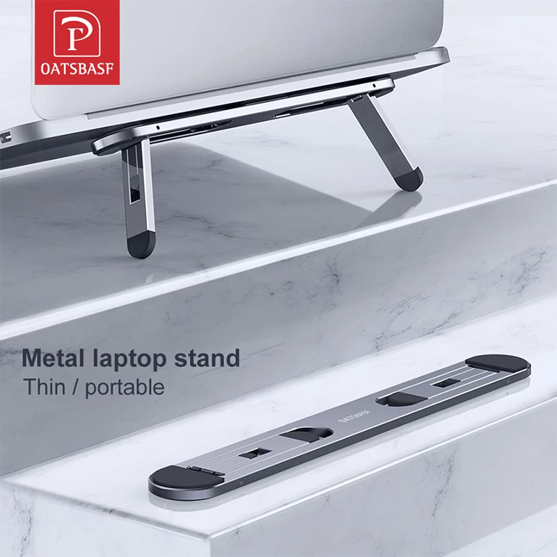 MacBook Air Pro 지원 태블릿 용 Oatsbasf 노트북 스탠드 휴대용 노트북 스탠드 미니 라이저 접이식 노트북 홀더 냉각 마운트