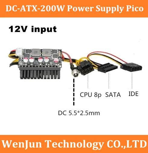 Fonte de Alimentação para Computador Novo Design Dc-atx200w Pico Atx Switch para Psu Mineração 24pin Mini Itx dc para Atx pc