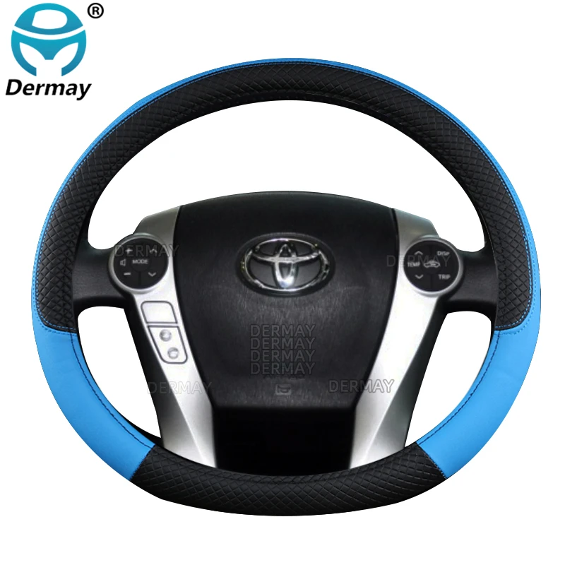 Steering Wheel Cover for Toyota Prius 30 20 Prius V C Prime Car PU Leather Non Slip Auto Accessories