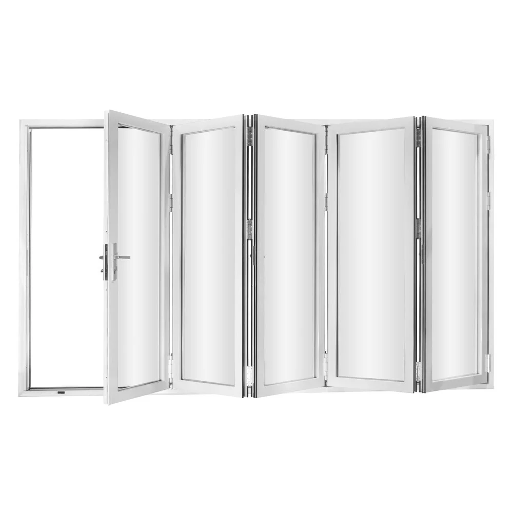 DN Villa Thermal Break Aluminum Glass Door Double Glazed Metal Narrow Frame Patio Bifold Door Accordion Type Folding