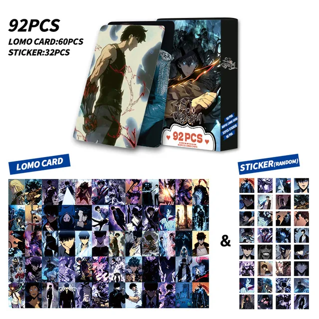 92PCS/Set Anime Solo Leveling Cards LOMO Card Photocard For Fans Collection Gift 2