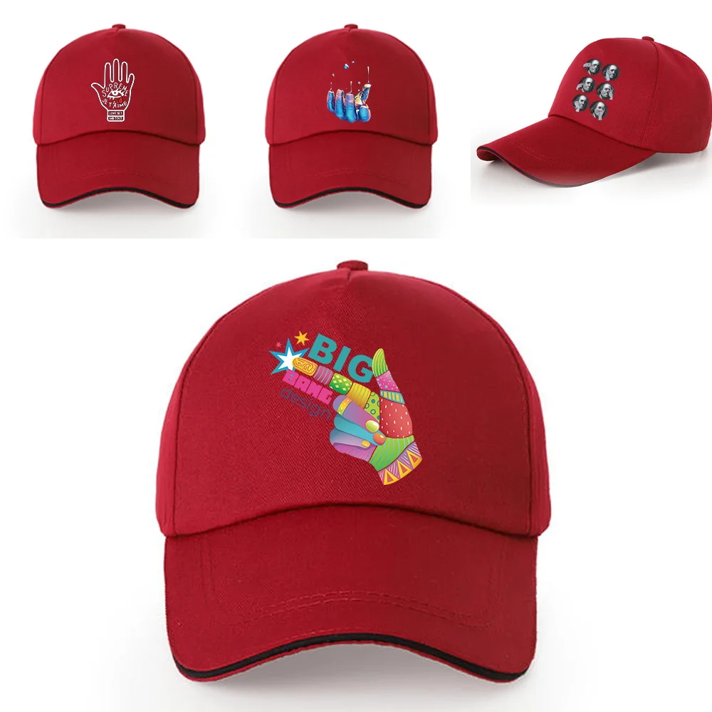 

Baseball Cap Unisex Summer New All Cotton Visors Hats Street Hip Hop Caps Hand Print Adjustable Sunscreen Snapback Hat Wholesale