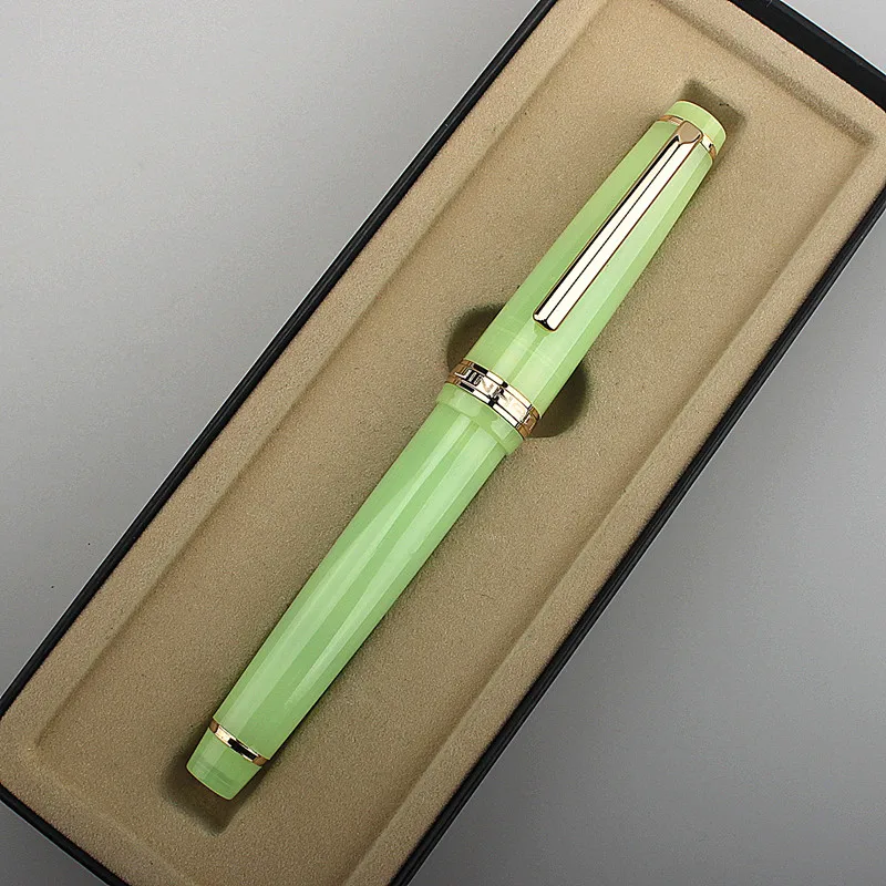 Jinhao 82 Acrylic Fountain Pen Gold clip F 0.5mm nibs pink green school office Supplies business writing ink pens