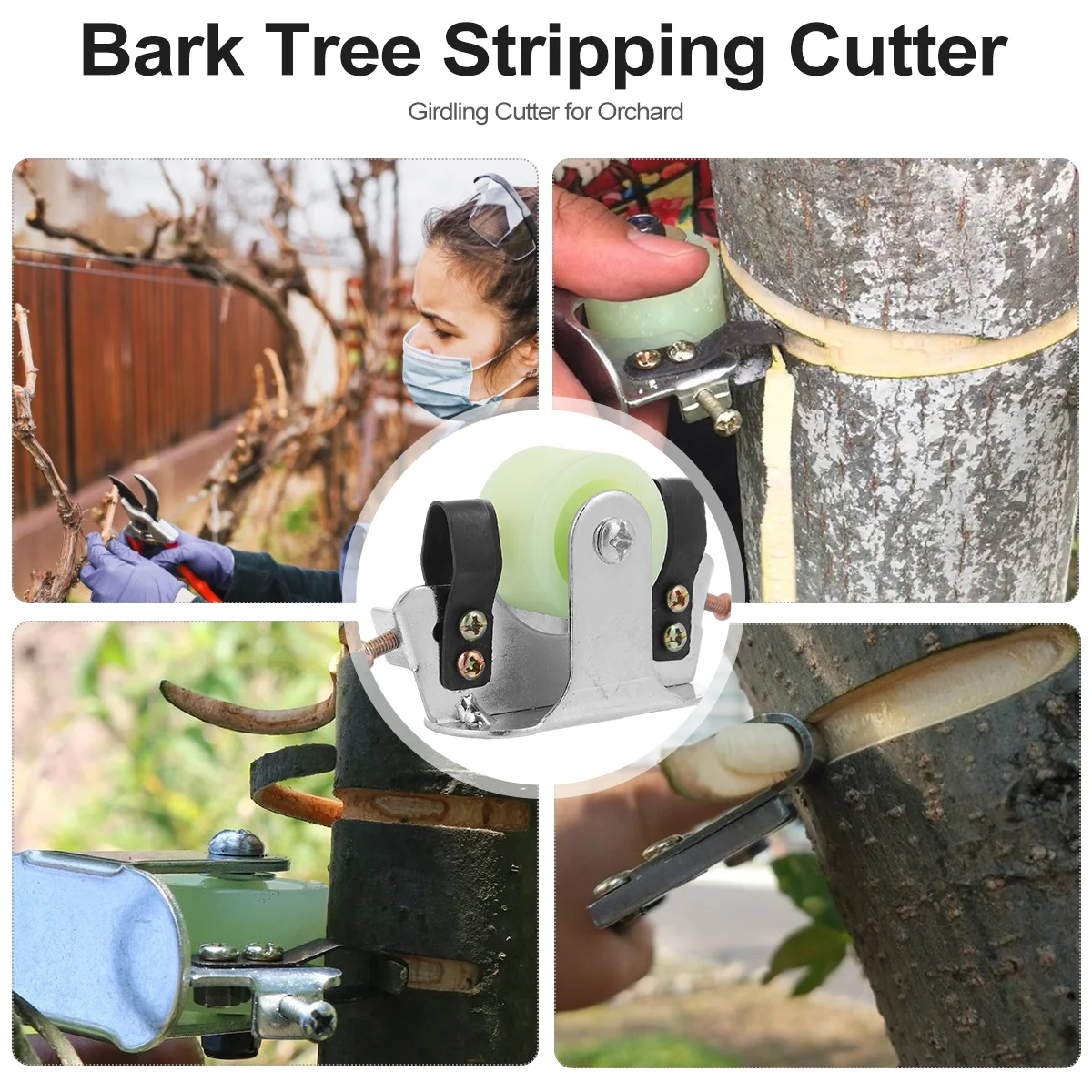 Adjustable Peeler Bark Ring Knife Tree Iron Manganese Steel Girdling for Garden Fruit 5
