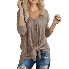 

Women Spring Blouse Single-breasted Irregular Hem Commute Simple Pure Color Blouse for Travel
