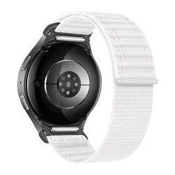 Nylon Loop Bracelet for Smartwatches - No Gaps Strap (White)
