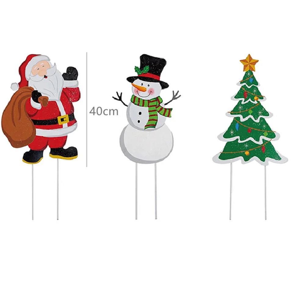 Piquet De Jardin En Forme De Renne De Noël - Décoration De Pelouse En