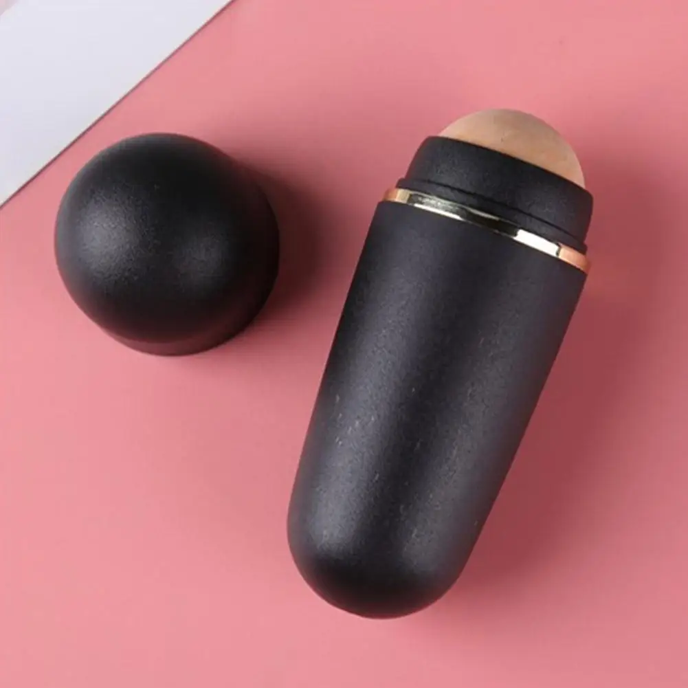 Face Oil Absorbing Roller Volcanic Stone Beauty Oil Removing Rolling Stick Ball Face Shiny For Women краска world famous tattoo ink rolling stone 2 унции 60 мл