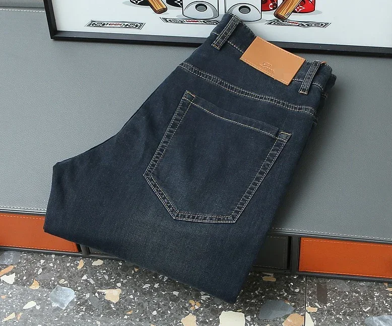 

BILLIONAIRE BLSK CPRT Jeans Thin cotton men 2024 Spring Summer new elastic comfort embroidery size 29-40 Casual long pants