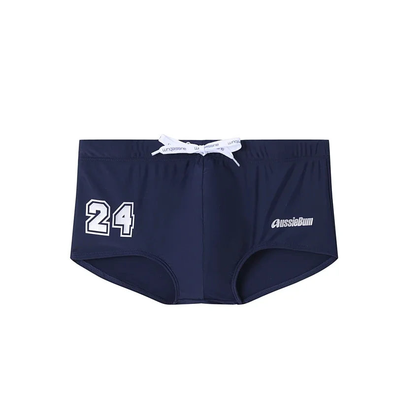 New low-rise boxer swimming trunks seaside printed letters sports casual quick-drying men's swimming trunks 3