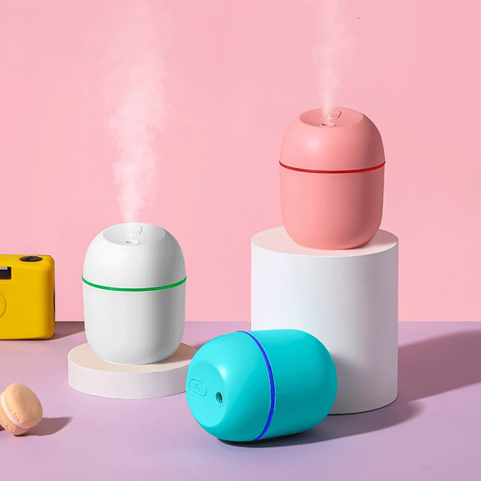 220/250ML Air Humidifier Essential Oil Ultrasonic Aroma Diffuser for Home Car Fogger Mist Maker with Night Lamp Face Steamer