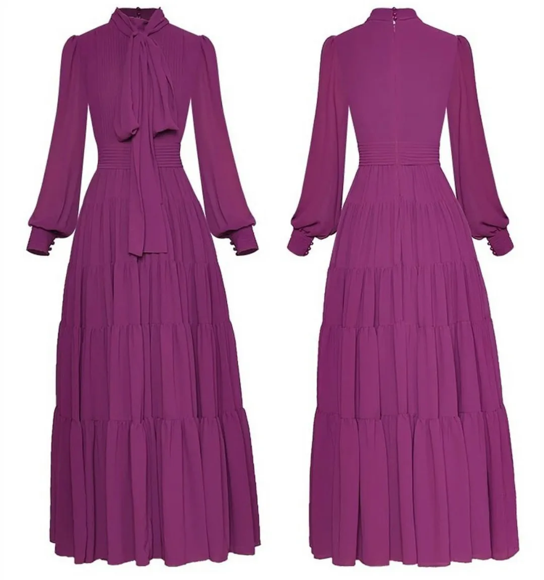 

Elegant Short Purple High Neck Chiffon Evening Desses A-Line Pleated Ankle Length حزب اللباس Prom Dresses for Women