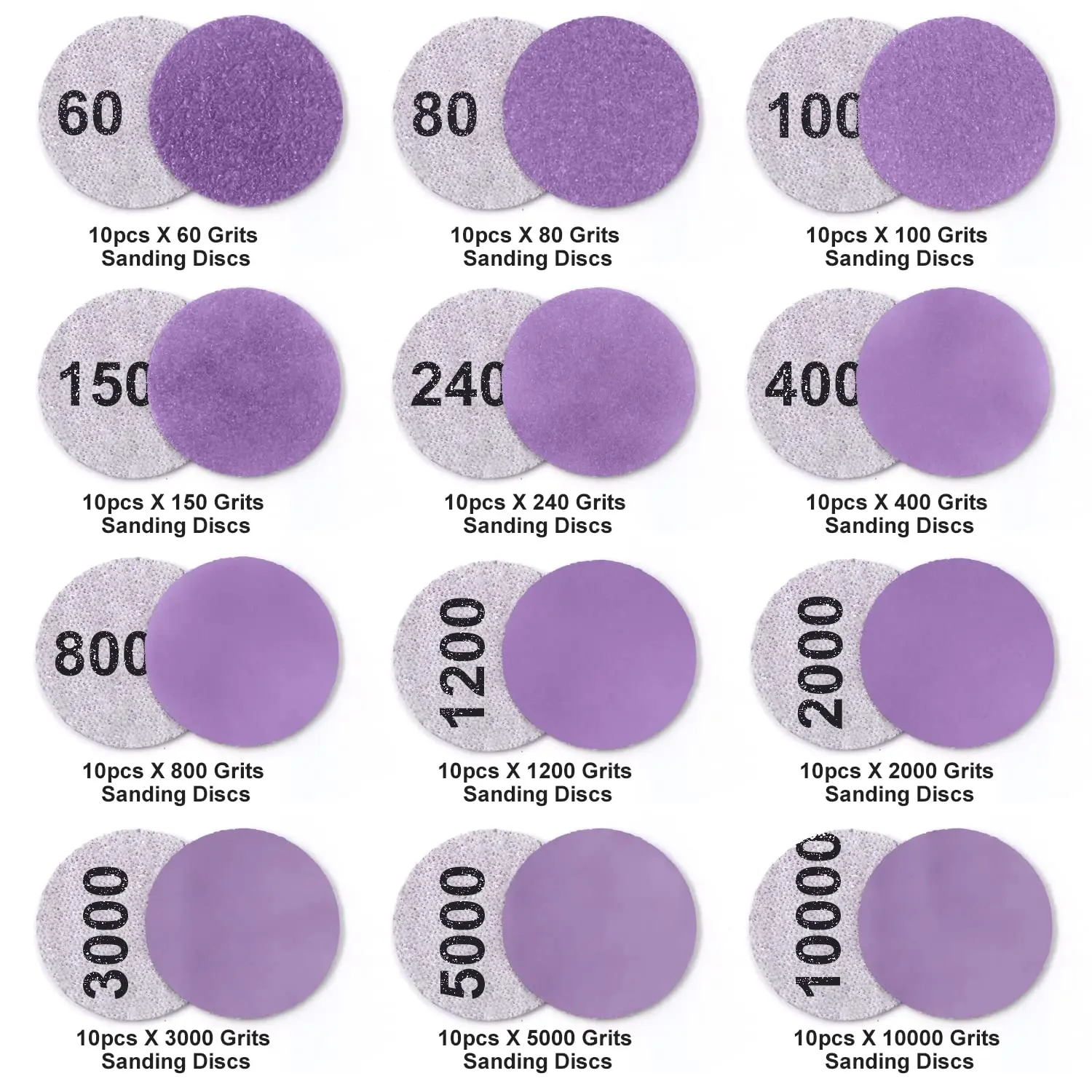 Wet and Dry Sandpaper Kit 124 Pcs 1Inch sandpaper set mini sandpaper kit