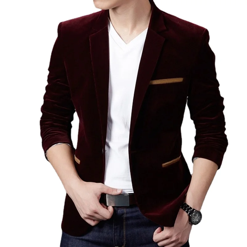 

Men Corduroy Suits Jackets Male Smart Casual Dress Suits High Quality Blazers Slim Single-breasted Suits Jackets And Coats 4XL