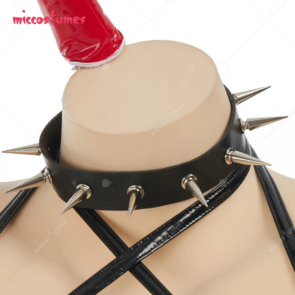 Damen Strumpf Crossover Strap Bodysuit Cosplay Kostüm Outfit mit Kneesocks für Frauen Halloween Cosplay Kostüm 12