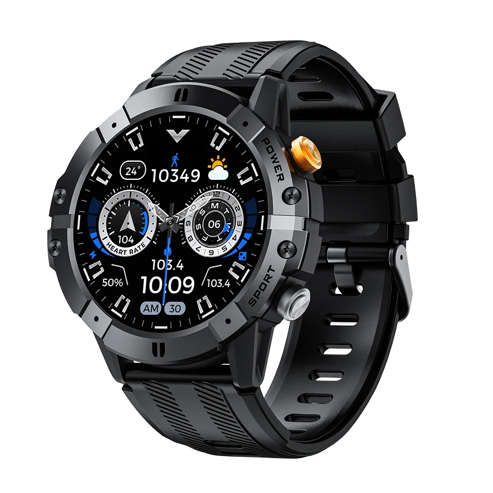 Montre Connectée Militaire 2025 - Écran AMOLED 2.01, Batterie 1100mAh, Tracker Fitness étanche