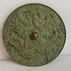 5" Collect Old Chinese Bronze Dynasty Dragon Phoenix Round Copper Mirror Decor Room Decor Home Accessories 2