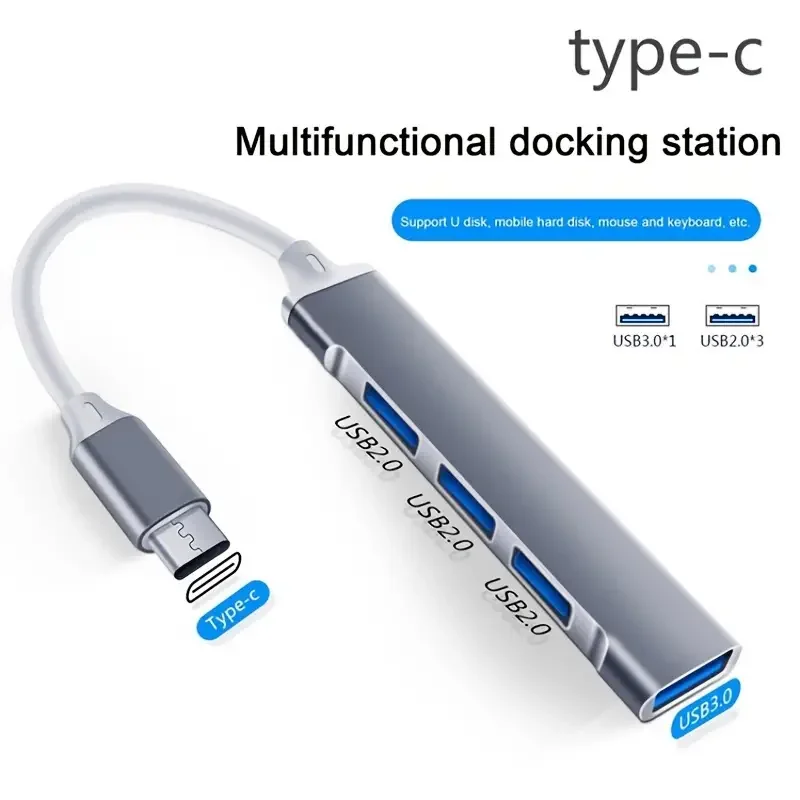 7 Ports USB HUB USB C USB 3.0 HUB 7-in-1 Type C Multi-port USB Splitter OTG Adapter USB Adapter for Macbook Pro Air PC Laptop — view 3