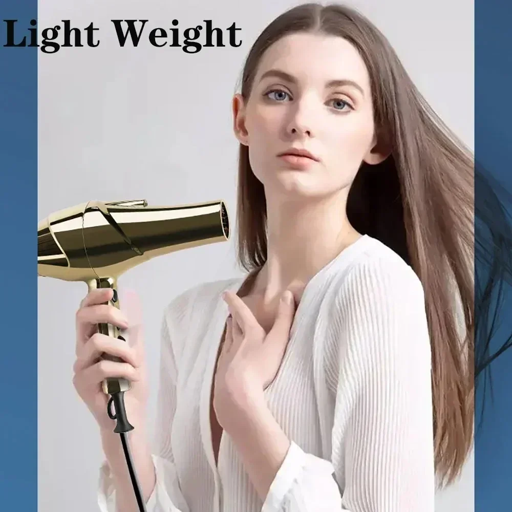 Professional Hair Dryer 2200W Powerful Wind 6 Gears Low Noise Blower High Speeds Strong Winds Negative Ions Blow Dryer for Salon 6