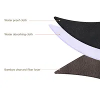 Reusable Pads Set 4 Sizes for Choice Pure Black Reusable Menstrual Pads Super Absorbent Sanitary Napkins. 2