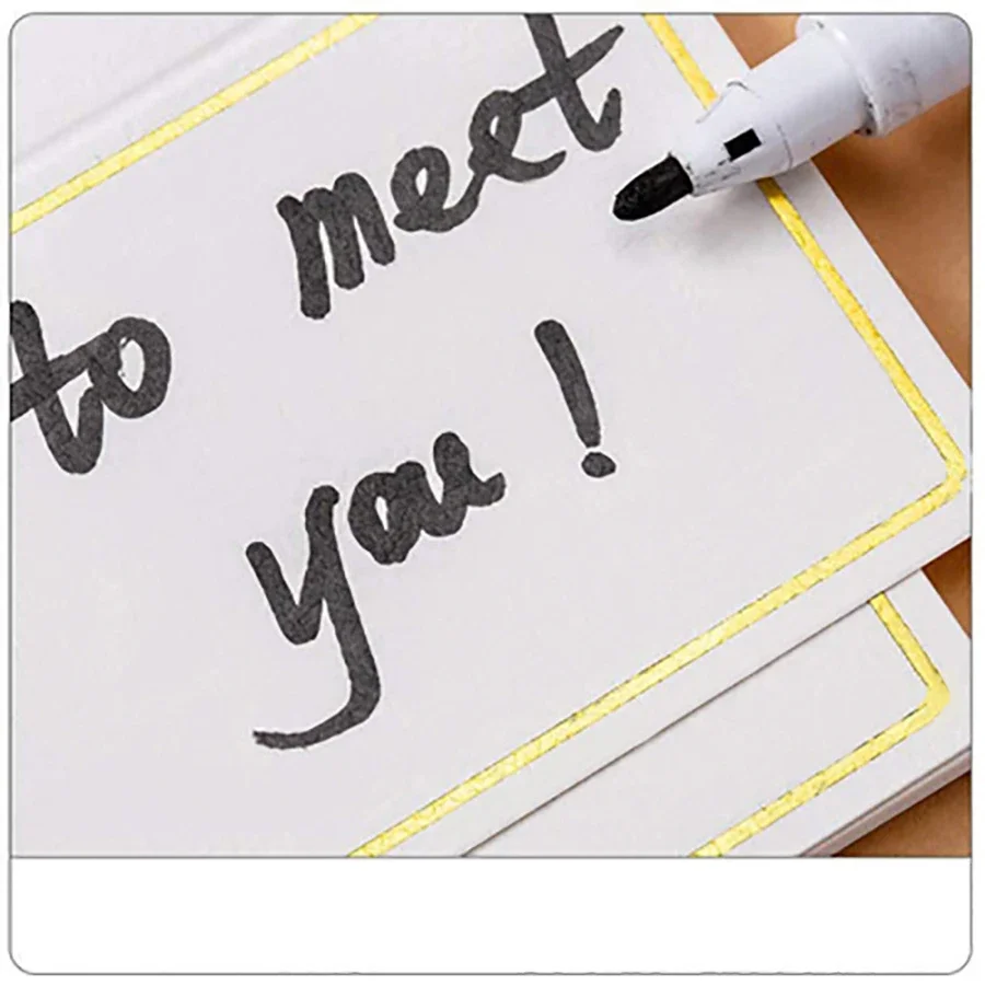 Gold Foil Cardboard Table Name Cards for Wedding Guests