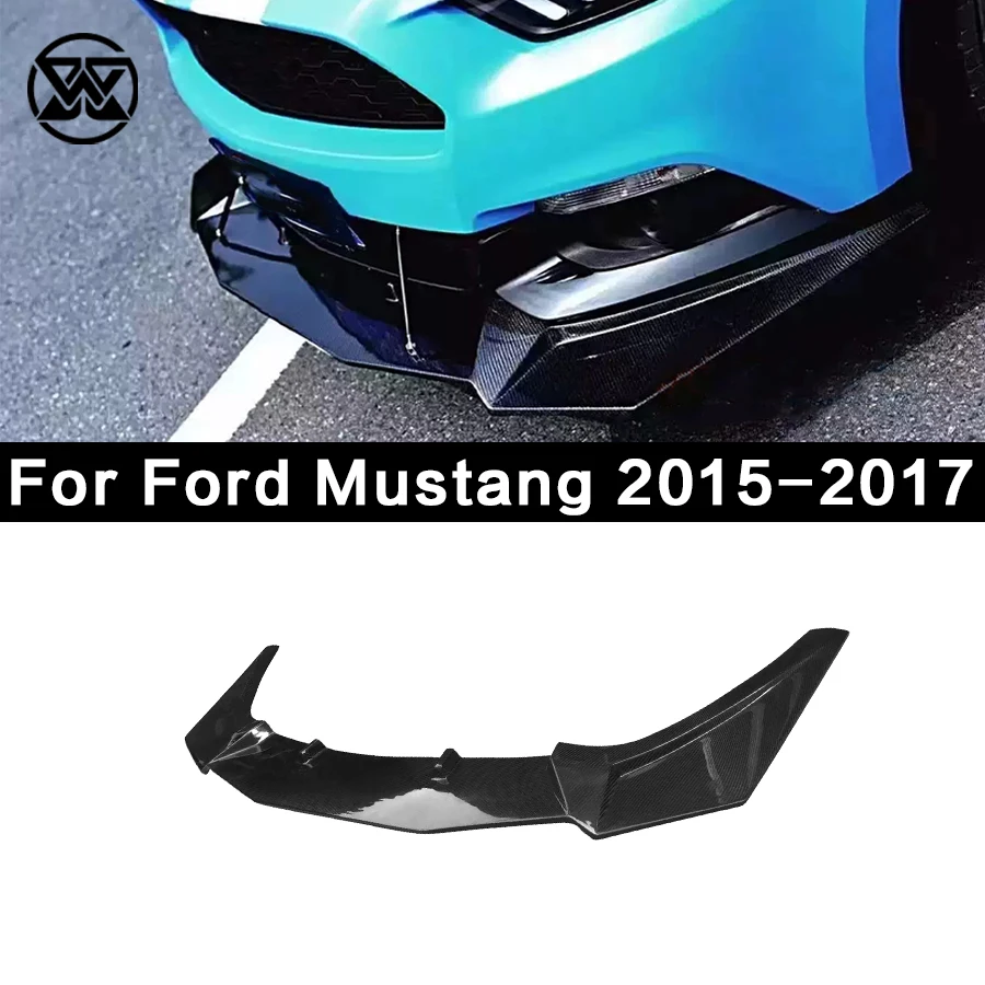 

Car Front Lip Spoiler Splitter For Ford Mustang 2015-2017 SF Style Carbon Fiber Front Bumper Lip Trim Splitter Diffuser